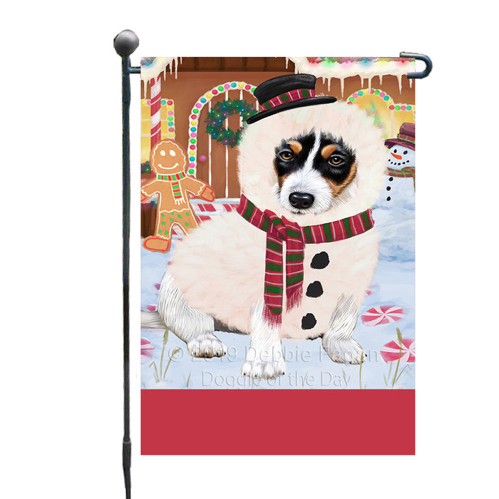 Personalized Gingerbread Candyfest Jack Russell Terrier Dog Custom Garden Flag GFLG64077