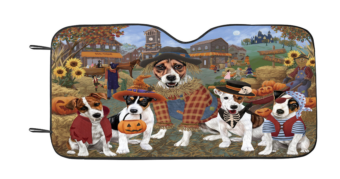 Halloween 'Round Town Jack Russell Dogs Car Sun Shade