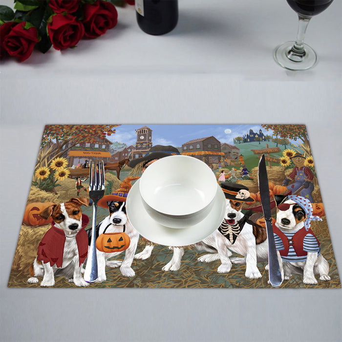 Halloween 'Round Town Jack Russell Dogs Placemat