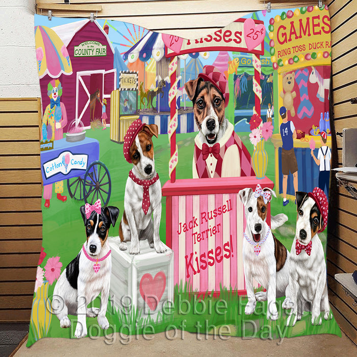 Carnival Kissing Booth Jack Russell Terrier Dogs Quilt