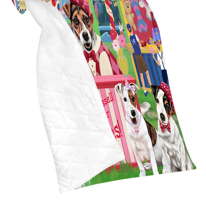 Carnival Kissing Booth Jack Russell Terrier Dogs Quilt