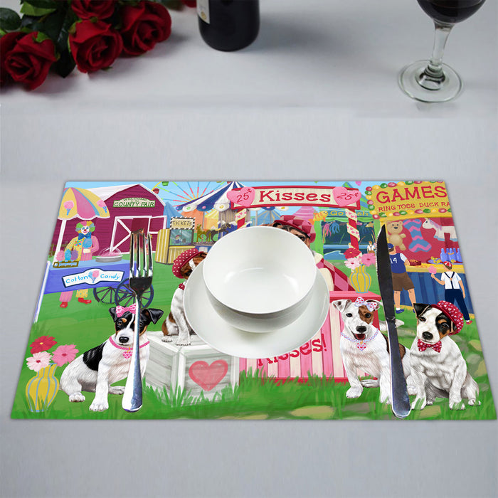 Carnival Kissing Booth Jack Russell Terrier Dogs Placemat