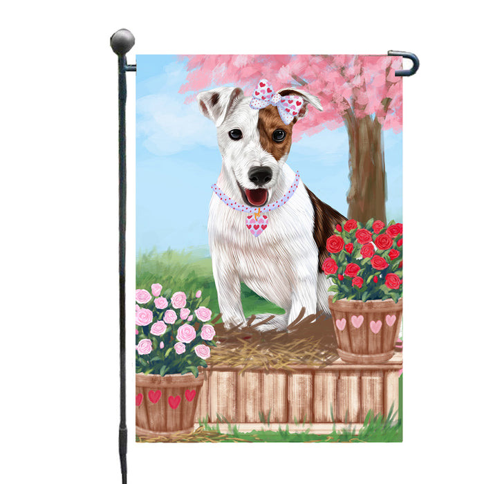 Personalized Rosie 25 Cent Kisses Jack Russell Terrier Dog Custom Garden Flag GFLG64730
