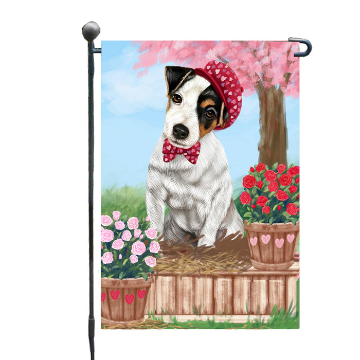 Personalized Rosie 25 Cent Kisses Jack Russell Terrier Dog Custom Garden Flag GFLG64731