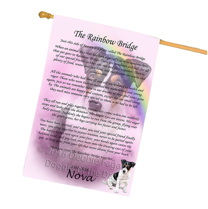 Rainbow Bridge Jack Russell Terrier Dog House Flag FLG56337