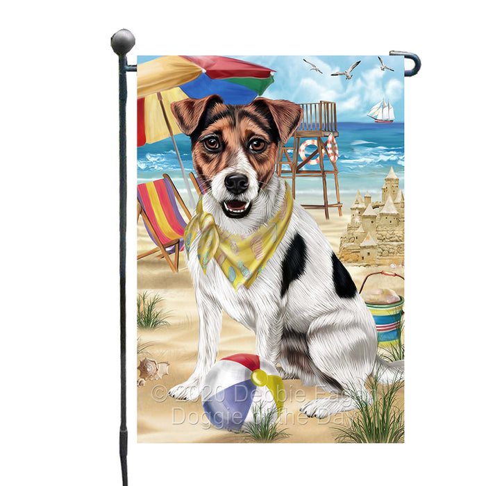 Pet Friendly Beach Jack Russell Terrier Dog Garden Flags Outdoor Decor for Homes and Gardens Double Sided Garden Yard Spring Decorative Vertical Home Flags Garden Porch Lawn Flag for Decorations GFLG67773