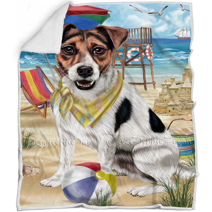 Pet Friendly Beach Jack Russell Dog Blanket BLNKT142509