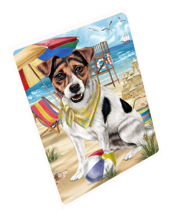 Pet Friendly Beach Jack Russell Terrier Dog Cutting Board - For Kitchen - Scratch & Stain Resistant - Designed To Stay In Place - Easy To Clean By Hand - Perfect for Chopping Meats, Vegetables, CA82516