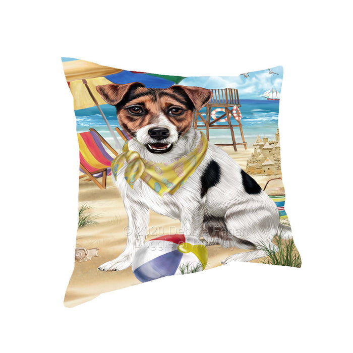 Pet Friendly Beach Jack Russell Terrier Dog Pillow with Top Quality High-Resolution Images - Ultra Soft Pet Pillows for Sleeping - Reversible & Comfort - Ideal Gift for Dog Lover - Cushion for Sofa Couch Bed - 100% Polyester, PILA91669