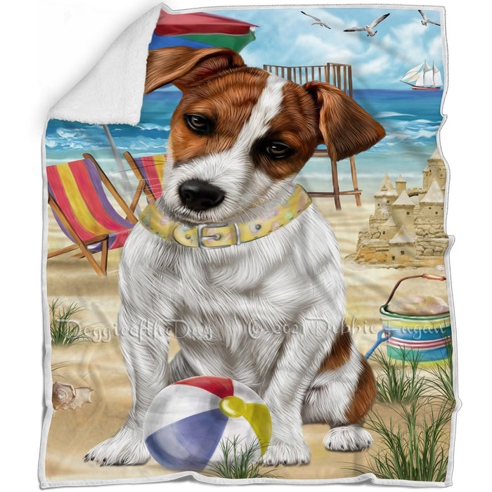 Pet Friendly Beach Jack Russell Dog Blanket BLNKT142510