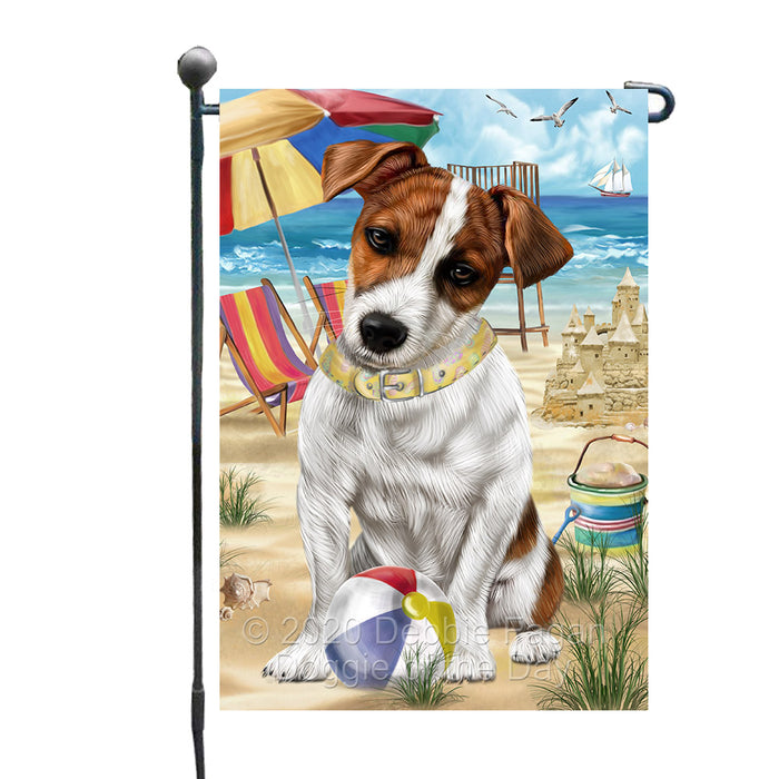 Pet Friendly Beach Jack Russell Terrier Dog Garden Flags Outdoor Decor for Homes and Gardens Double Sided Garden Yard Spring Decorative Vertical Home Flags Garden Porch Lawn Flag for Decorations GFLG67774