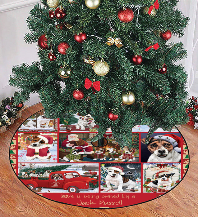 Love is Being Owned Christmas Jack Russell Terrier Dogs Tree Skirt