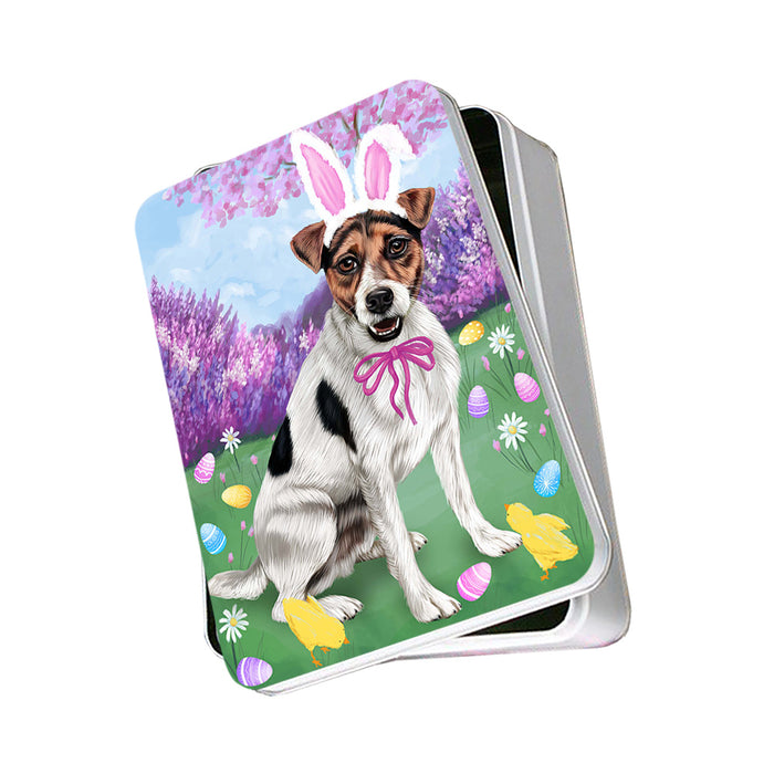 Jack Russell Terrier Dog Easter Holiday Photo Storage Tin PITN49164