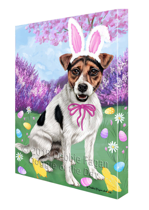Jack Russell Terrier Dog Easter Holiday Canvas Wall Art CVS58089
