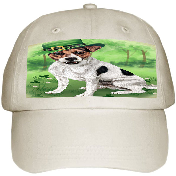 St. Patricks Day Irish Portrait Jack Russell Terrier Dog Ball Hat Cap HAT50193