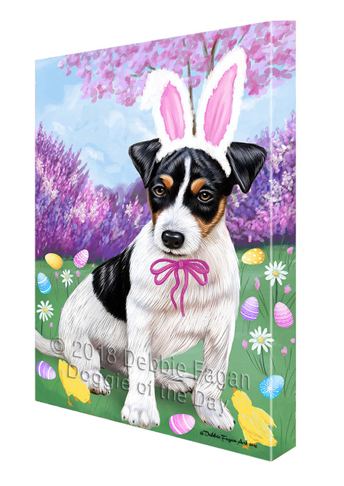 Jack Russell Terrier Dog Easter Holiday Canvas Wall Art CVS58116