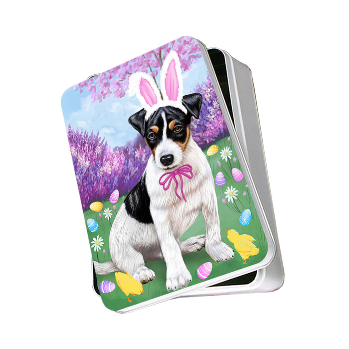 Jack Russell Terrier Dog Easter Holiday Photo Storage Tin PITN49167