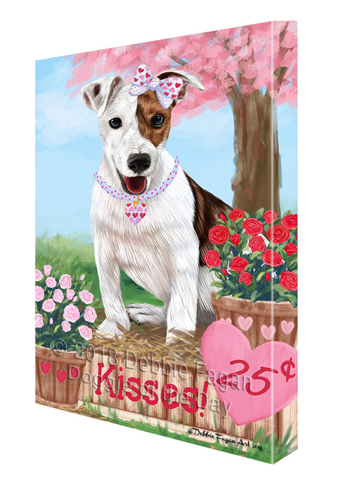Rosie 25 Cent Kisses Jack Russell Terrier Dog Canvas Print Wall Art Décor CVS125783