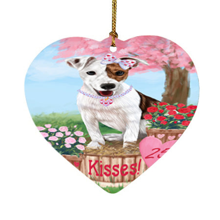 Rosie 25 Cent Kisses Jack Russell Terrier Dog Heart Christmas Ornament HPOR56307