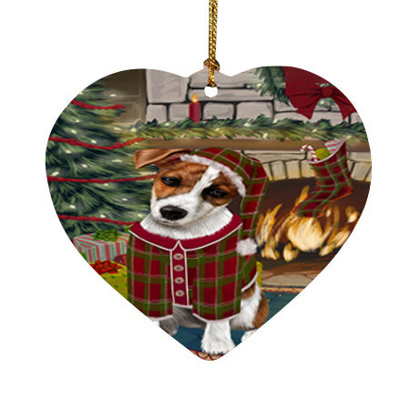 The Stocking was Hung Jack Russell Terrier Dog Heart Christmas Ornament HPOR55696