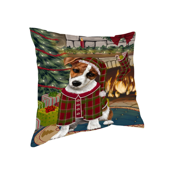 The Stocking was Hung Jack Russell Terrier Dog Pillow PIL70288