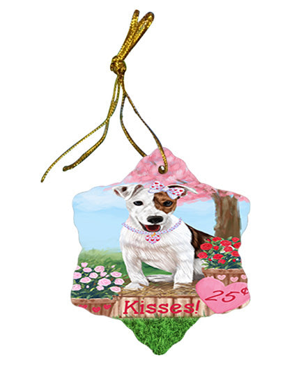 Rosie 25 Cent Kisses Jack Russell Terrier Dog Star Porcelain Ornament SPOR56307