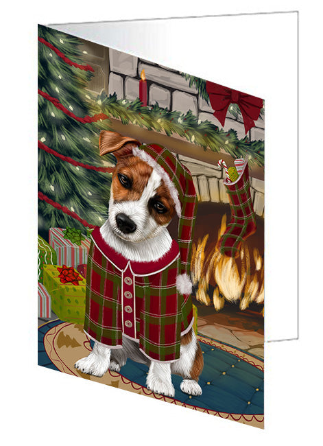 The Stocking was Hung Anatolian Shepherd Dog Handmade Artwork Assorted Pets Greeting Cards and Note Cards with Envelopes for All Occasions and Holiday Seasons GCD70028