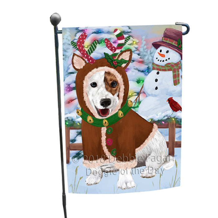 Christmas Gingerbread House Candyfest Jack Russell Terrier Dog Garden Flag GFLG56915