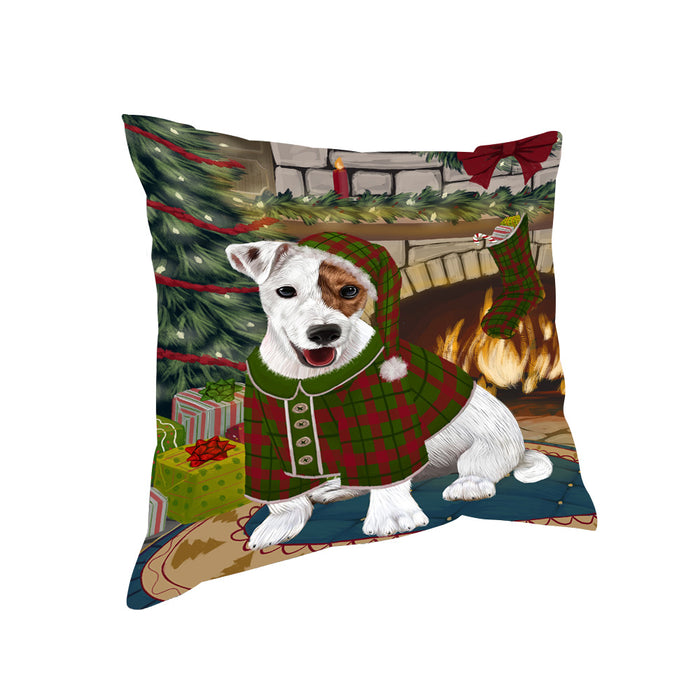 The Stocking was Hung Jack Russell Terrier Dog Pillow PIL70292