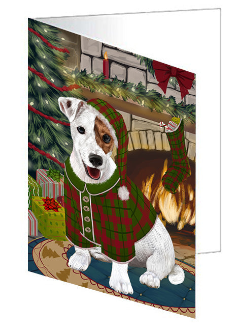 The Stocking was Hung Anatolian Shepherd Dog Handmade Artwork Assorted Pets Greeting Cards and Note Cards with Envelopes for All Occasions and Holiday Seasons GCD70025