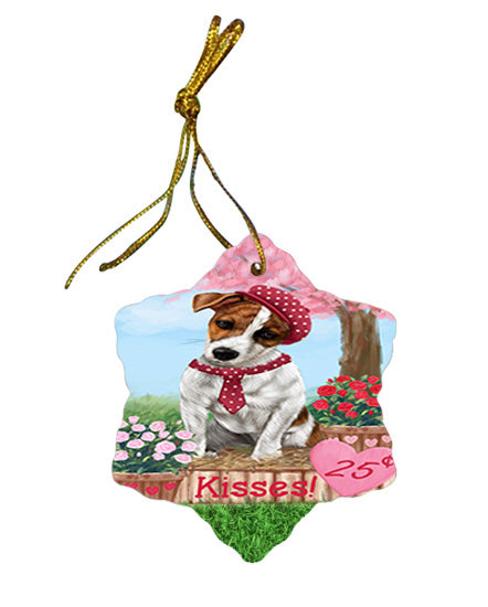 Rosie 25 Cent Kisses Jack Russell Terrier Dog Star Porcelain Ornament SPOR56308
