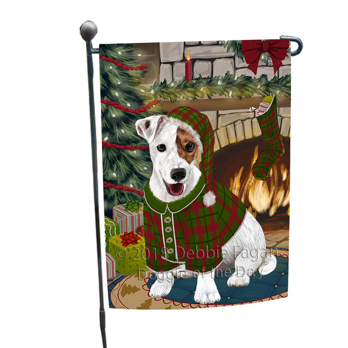 The Stocking was Hung Jack Russell Terrier Dog Garden Flag GFLG55634