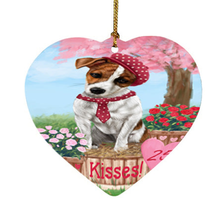 Rosie 25 Cent Kisses Jack Russell Terrier Dog Heart Christmas Ornament HPOR56308