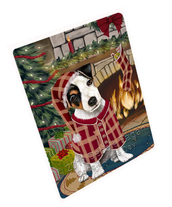 The Stocking was Hung Jack Russell Terrier Dog Large Refrigerator / Dishwasher Magnet RMAG94320