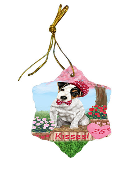Rosie 25 Cent Kisses Jack Russell Terrier Dog Star Porcelain Ornament SPOR56309
