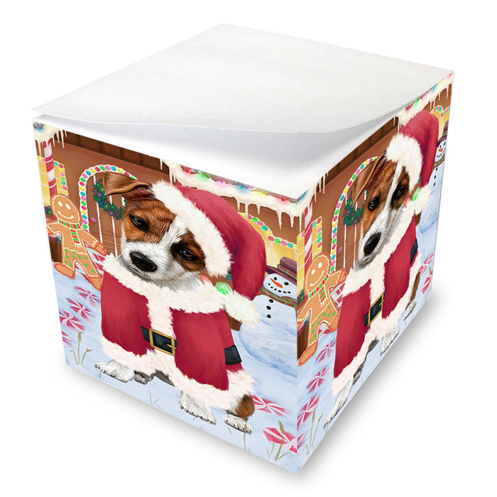 Christmas Gingerbread House Candyfest Jack Russell Terrier Dog Note Cube NOC54440