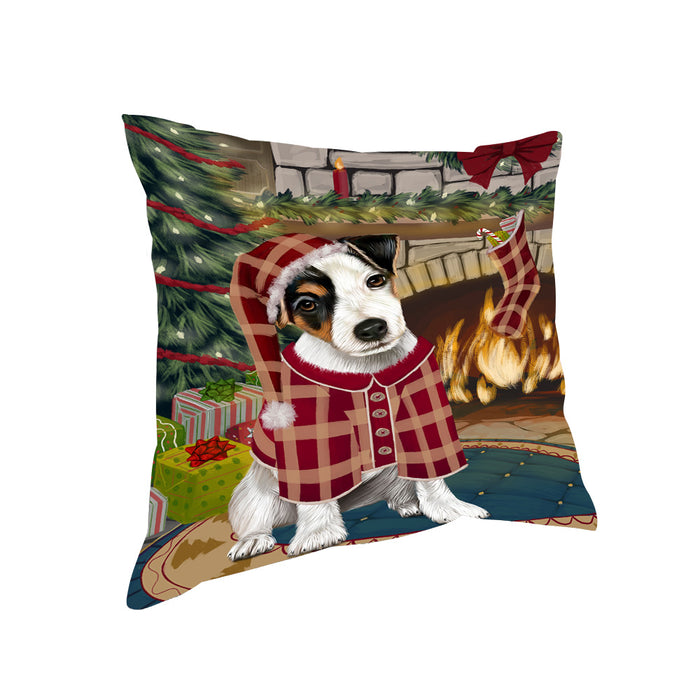 The Stocking was Hung Jack Russell Terrier Dog Pillow PIL70296