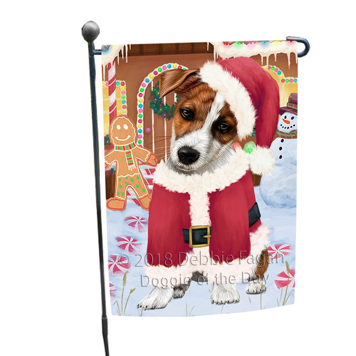 Christmas Gingerbread House Candyfest Jack Russell Terrier Dog Garden Flag GFLG56916