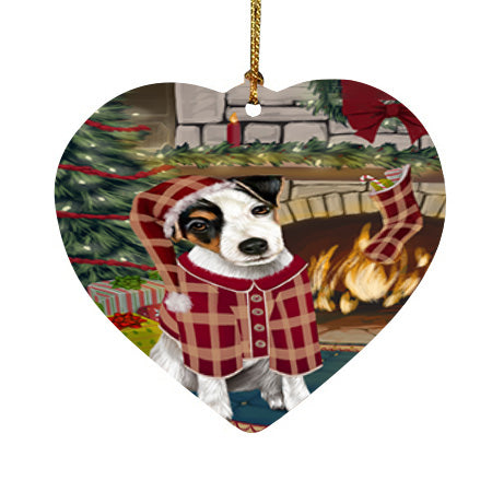The Stocking was Hung Jack Russell Terrier Dog Heart Christmas Ornament HPOR55698