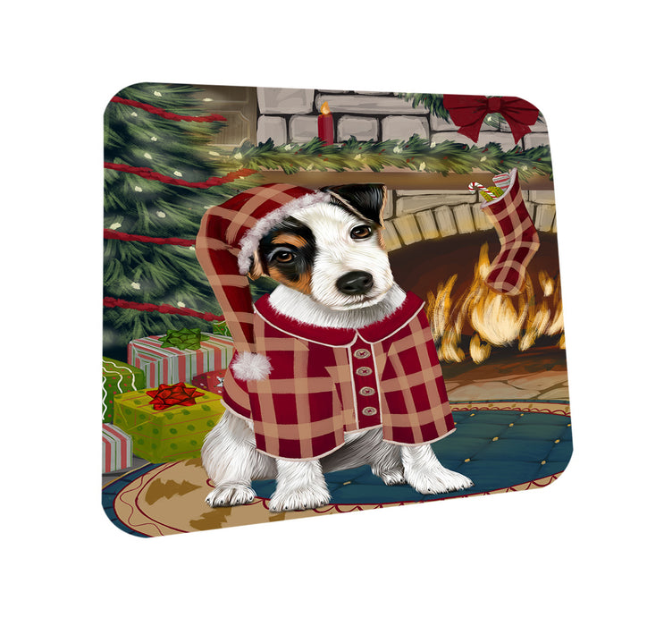 The Stocking was Hung Jack Russell Terrier Dog Coasters Set of 4 CST55300