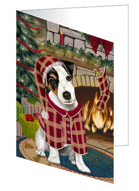 The Stocking was Hung Anatolian Shepherd Dog Handmade Artwork Assorted Pets Greeting Cards and Note Cards with Envelopes for All Occasions and Holiday Seasons GCD70022