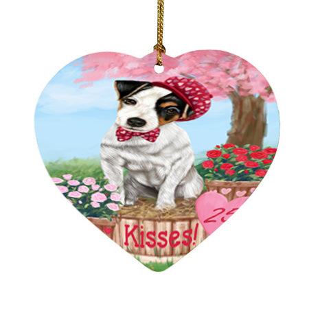 Rosie 25 Cent Kisses Jack Russell Terrier Dog Heart Christmas Ornament HPOR56309