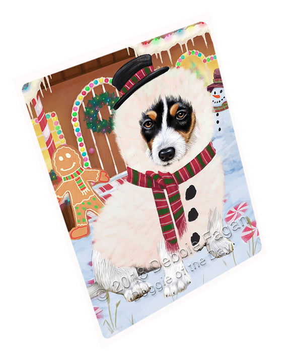 Christmas Gingerbread House Candyfest Jack Russell Terrier Dog Large Refrigerator / Dishwasher Magnet RMAG100482