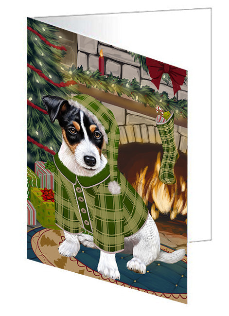 The Stocking was Hung Anatolian Shepherd Dog Handmade Artwork Assorted Pets Greeting Cards and Note Cards with Envelopes for All Occasions and Holiday Seasons GCD70019