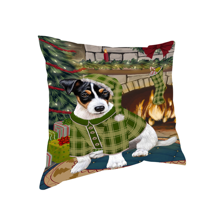 The Stocking was Hung Jack Russell Terrier Dog Pillow PIL70300