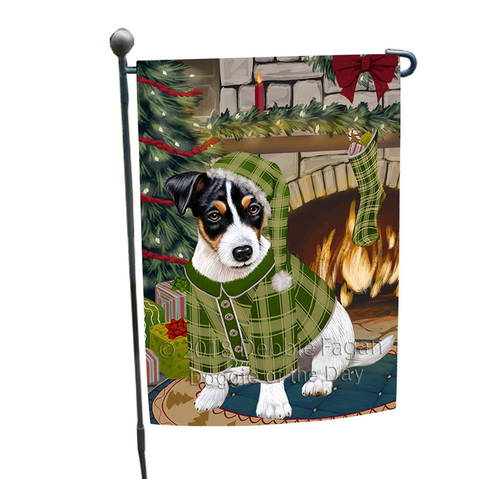 The Stocking was Hung Jack Russell Terrier Dog Garden Flag GFLG55636