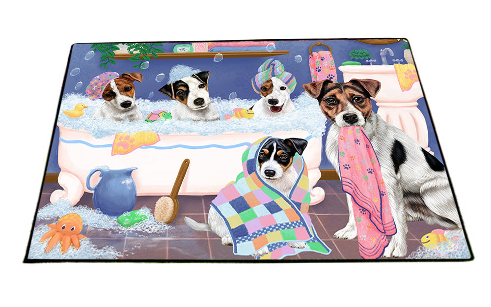 Rub A Dub Dogs In A Tub Jack Russell Terriers Dog Floormat FLMS53574