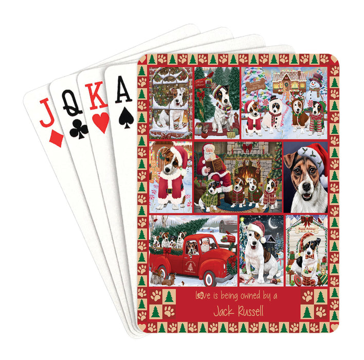 Love is Being Owned Christmas Jack Russell Terrier Dogs Playing Card Decks