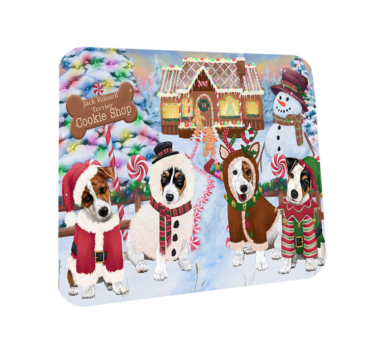 Holiday Gingerbread Cookie Shop Jack Russell Terriers Dog Coasters Set of 4 CST56366