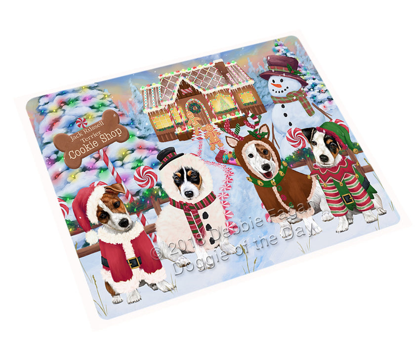 Holiday Gingerbread Cookie Shop Jack Russell Terriers Dog Large Refrigerator / Dishwasher Magnet RMAG100716